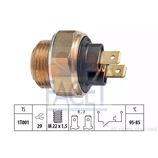 Facet 7.5033 Temperature Switch, radiator fan to suit Peugeot