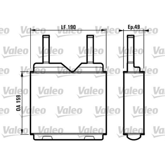Valeo 812148 Heat Exchanger, interior heating to suit Opel, Vauxhall