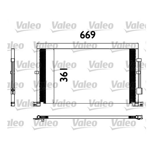 Valeo Condenser, air conditioning to suit Ford
