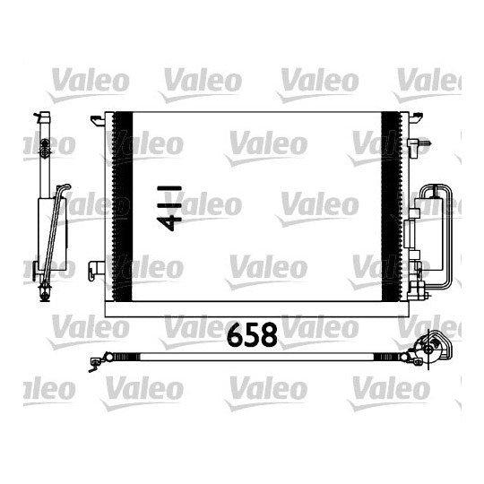 Valeo 817647 Condenser, air conditioning to suit Fiat, Opel, Vauxhall