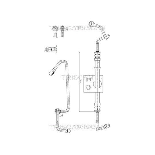 Triscan Hydraulic Hose, steering to suit Volvo