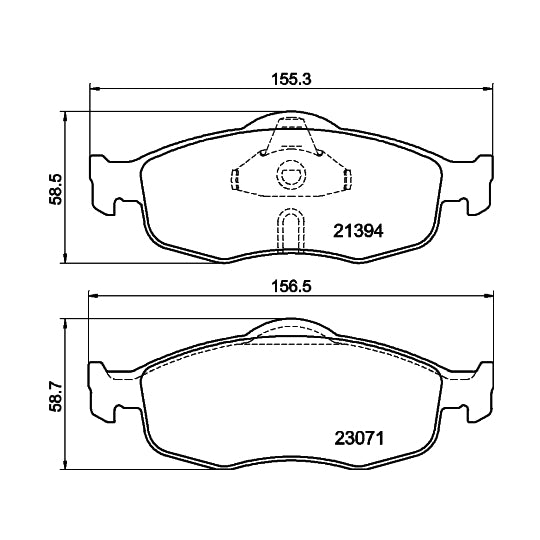 Hella Pagid Brake Pad Set, disc brake to suit Ford