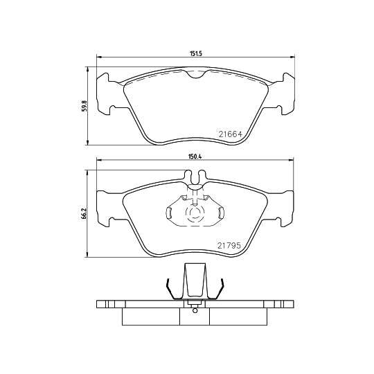 Hella Pagid Brake Pad Set, disc brake to suit Mercedes-Benz