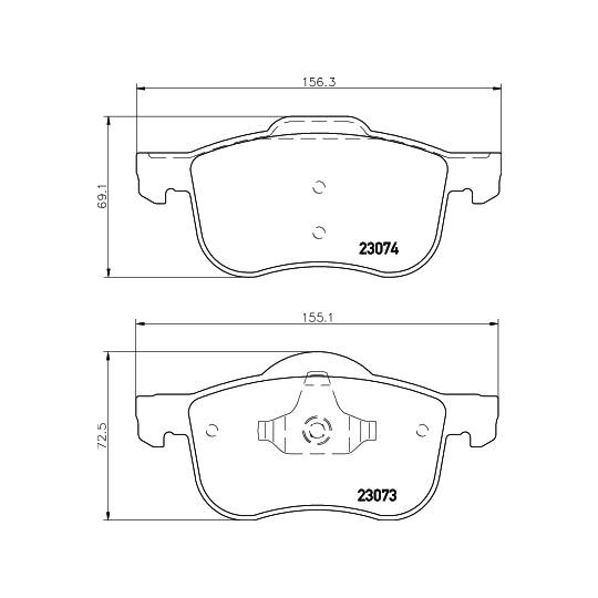 Hella Pagid Brake Pad Set, disc brake to suit Volvo