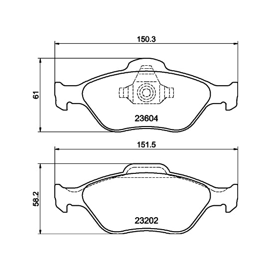 Hella Pagid Brake Pad Set, disc brake to suit Ford, Mazda