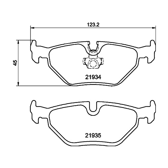 Hella Pagid Brake Pad Set, disc brake to suit Saab