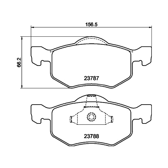 Hella Pagid Brake Pad Set, disc brake to suit Mitsubishi, Ford, Mazda