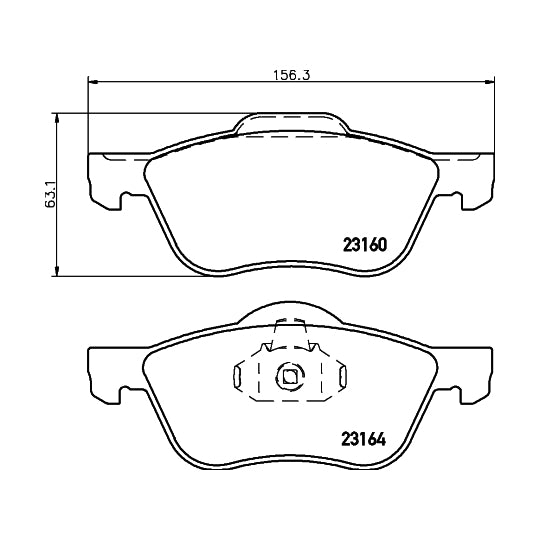 Hella Pagid Brake Pad Set, disc brake to suit Nissan