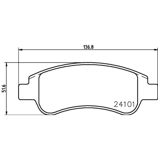 Hella Pagid Brake Pad Set, disc brake to suit Peugeot, Citroën