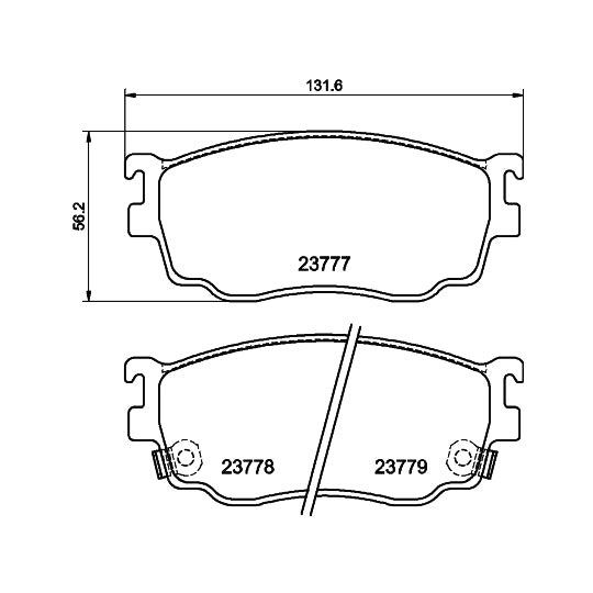 Hella Pagid Brake Pad Set, disc brake to suit Mitsubishi, Mazda