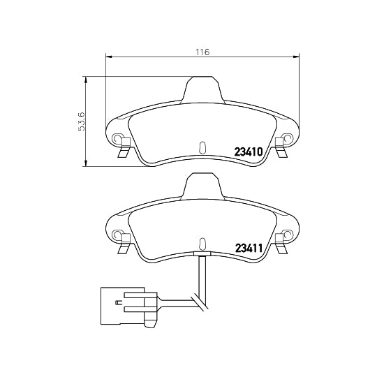 Hella Pagid Brake Pad Set, disc brake to suit Ford