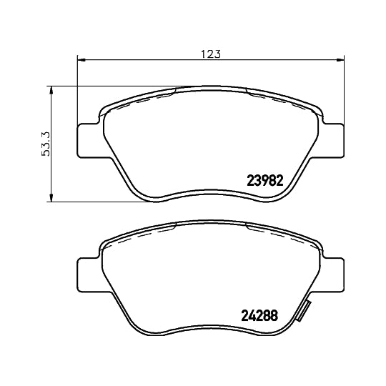 Hella Pagid Brake Pad Set, disc brake to suit Opel, Vauxhall