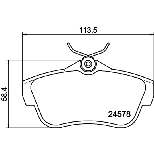 Hella Pagid Brake Pad Set, disc brake to suit Toyota, Peugeot, Citroën