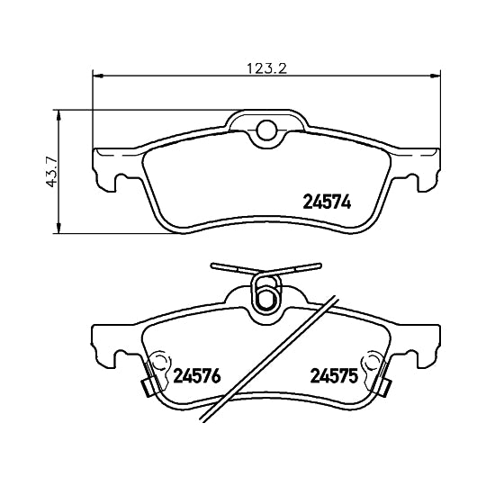 Hella Pagid Brake Pad Set, disc brake to suit Toyota, Daihatsu