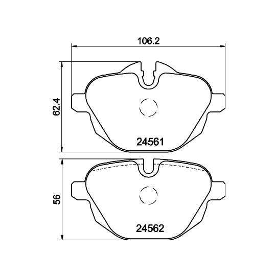 Hella Pagid Brake Pad Set, disc brake to suit BMW