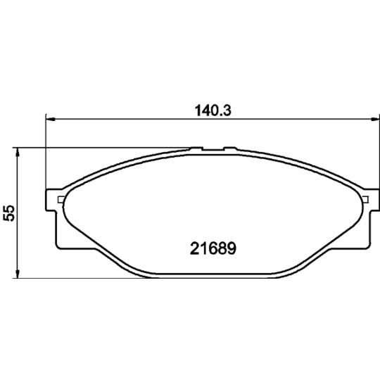 Hella Pagid Brake Pad Set, disc brake to suit Toyota, Nissan