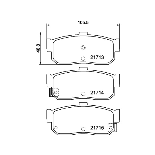 Hella Pagid Brake Pad Set, disc brake to suit Nissan, Infiniti
