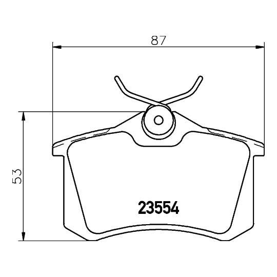 Hella Pagid Brake Pad Set, disc brake to suit Audi, VW, Nissan