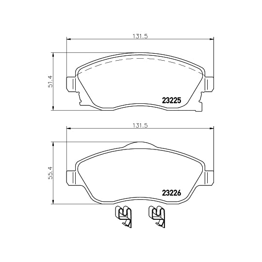 Hella Pagid Brake Pad Set, disc brake to suit Opel, Vauxhall