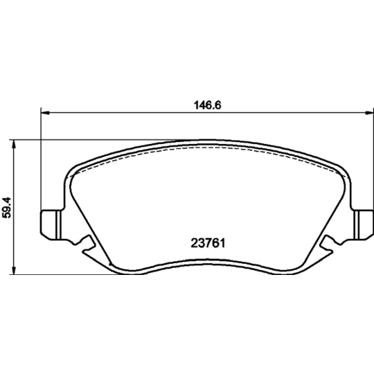 Hella Pagid Brake Pad Set, disc brake to suit Fiat, Lancia