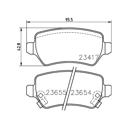 Hella Pagid Brake Pad Set, disc brake to suit Kia, Opel, Vauxhall