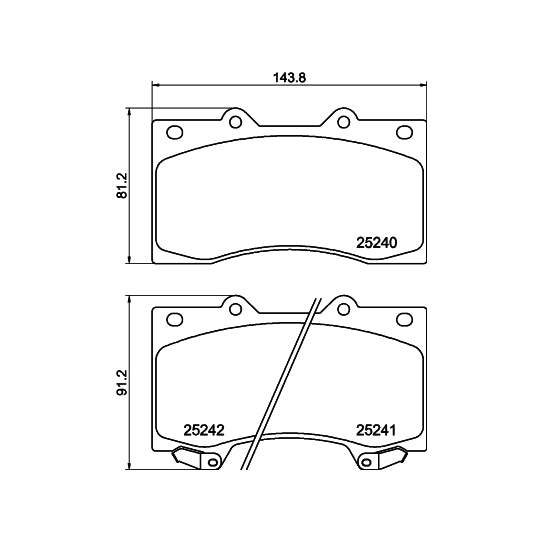 Hella Pagid Brake Pad Set, disc brake to suit Nissan