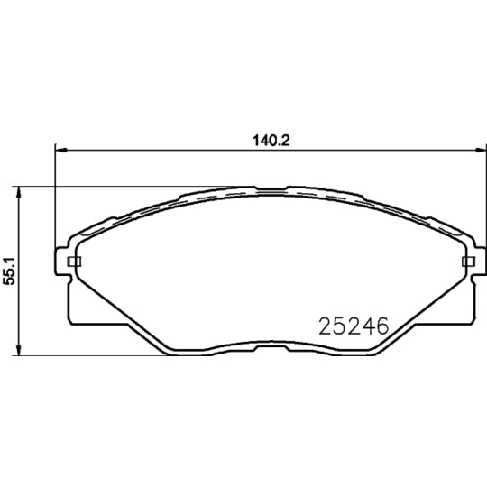 Hella Pagid Brake Pad Set, disc brake to suit Toyota