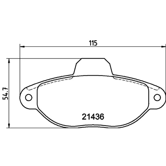 Hella Pagid Brake Pad Set, disc brake to suit Ford, Fiat