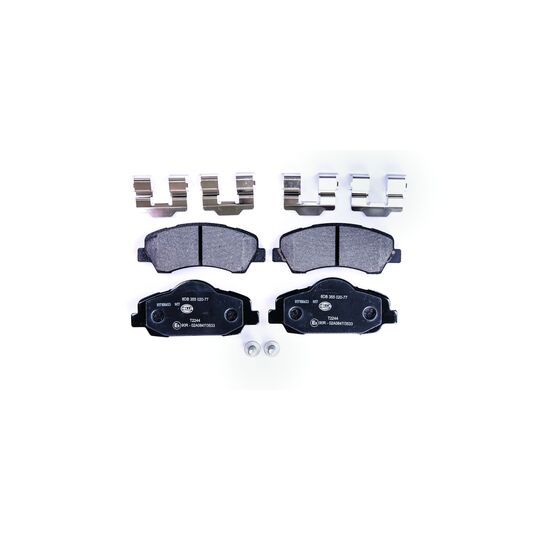 Hella Brake Pad Set, disc brake to suit Peugeot, Citroën