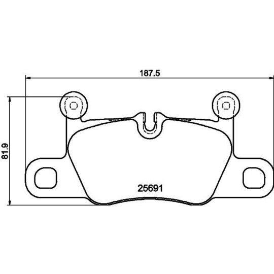 Hella Pagid Brake Pad Set, disc brake to suit Porsche