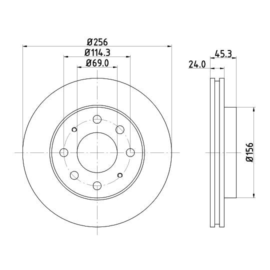 Hella Pagid Brake Disc to suit Mitsubishi, Hyundai, Kia