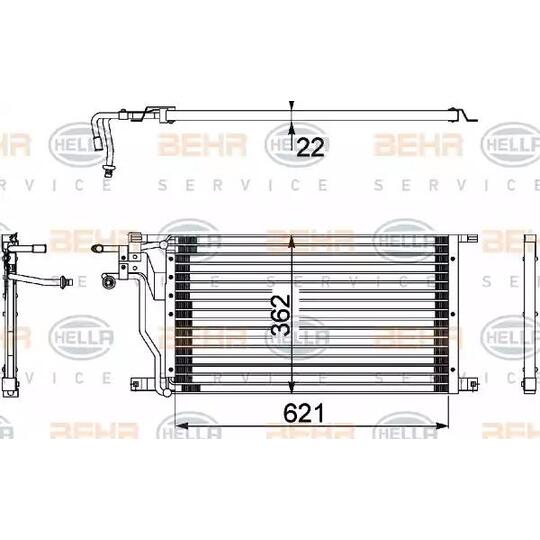 Hella Condenser, air conditioning to suit Ford