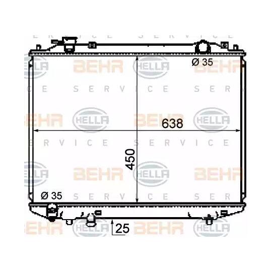 Hella Radiator, engine cooling to suit Ford, Mazda