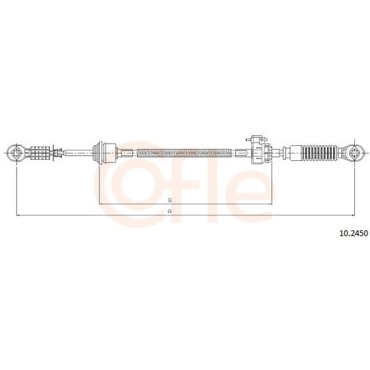 Cofle Cable, manual transmission to suit Ford