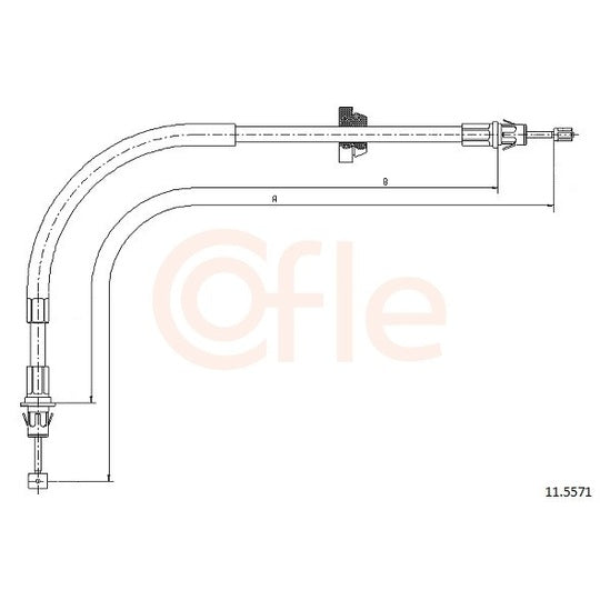 Cofle Cable, parking brake to suit Ford