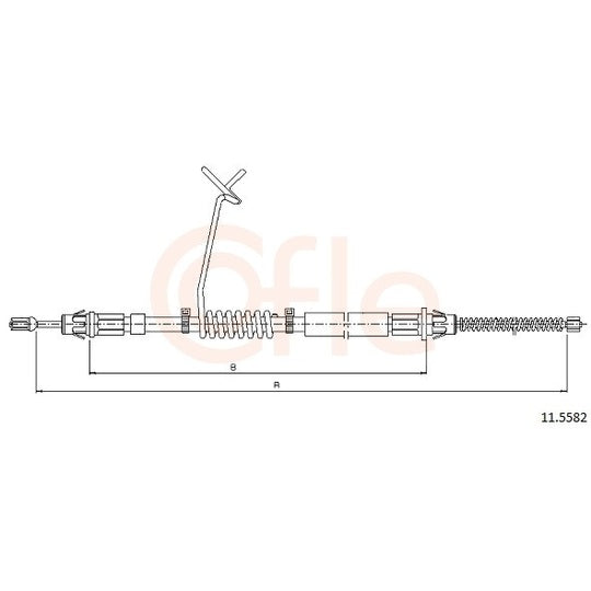 Cofle Cable, parking brake to suit Ford