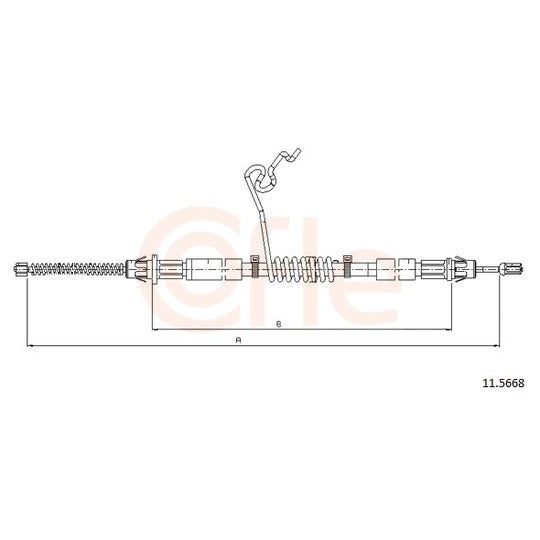 Cofle Cable, parking brake to suit Ford