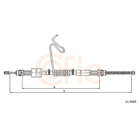 Cofle Cable, parking brake to suit Ford