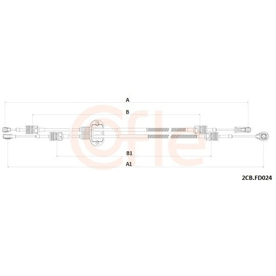 Cofle Cable, manual transmission to suit Ford