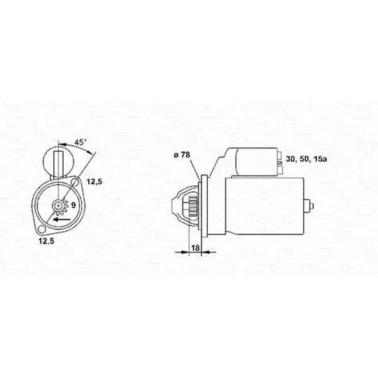 Magneti Marelli Starter to suit Opel, Vauxhall