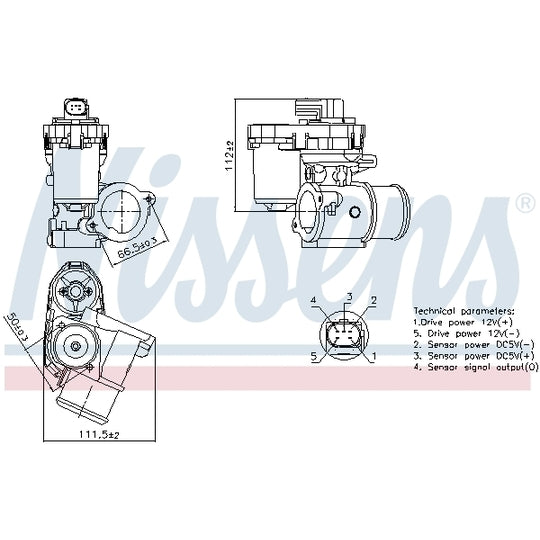 Nissens EGR Valve to suit Ford