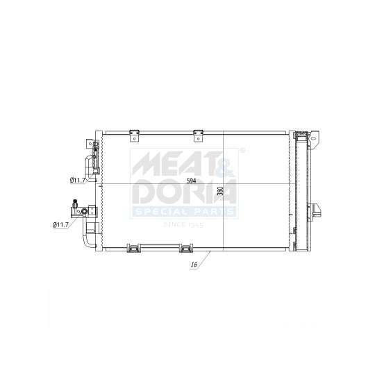 Meat & Doria 991088 Condenser, air conditioning to suit Opel