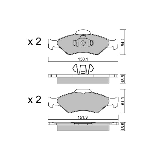 Aisin Brake Pad Set, disc brake to suit Ford