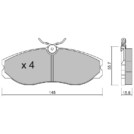 Aisin Brake Pad Set, disc brake to suit Ford, Nissan