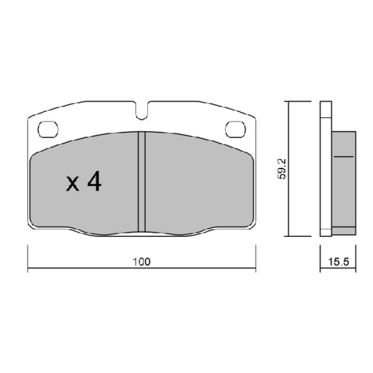 Aisin Brake Pad Set, disc brake to suit Opel