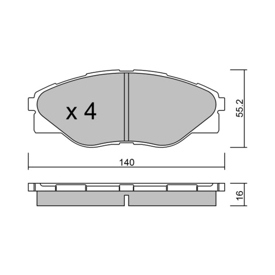 Aisin Brake Pad Set, disc brake to suit Toyota