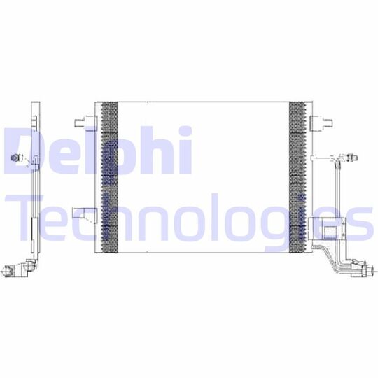 Delphi Condenser, air conditioning to suit Audi