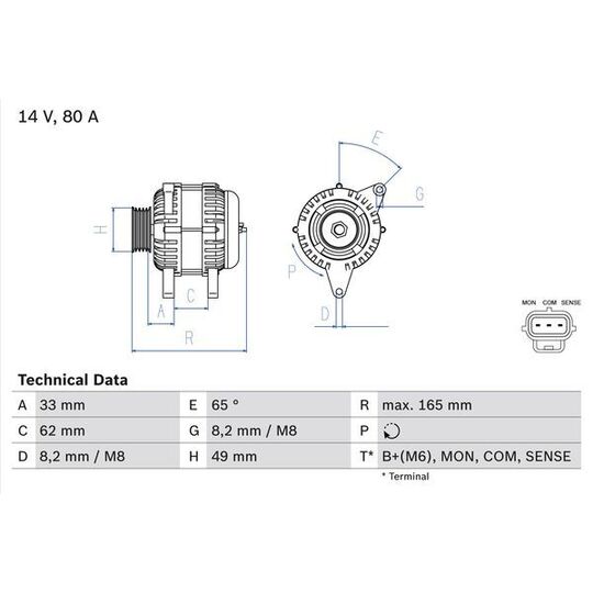 Magneti Marelli Alternator to suit Ford