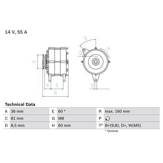 Stardax Alternator to suit Mitsubishi, Ford