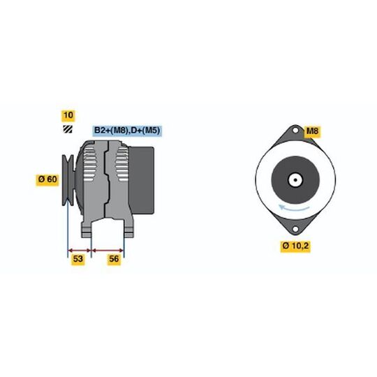 Bosch Alternator to suit Opel, Vauxhall